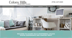 Desktop Screenshot of colonyhillsapts.com
